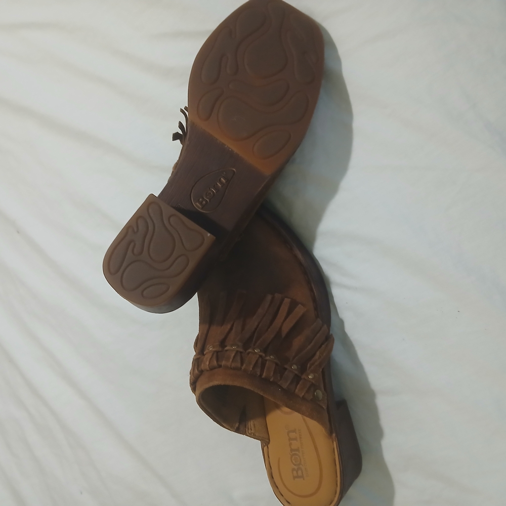 Born Brown Leather Mules with Timeless Appeal